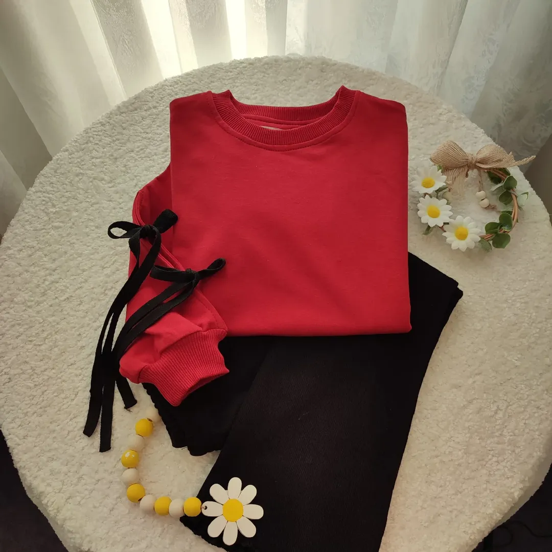 ست بلوز و شلوار دخترانه با پاپیون