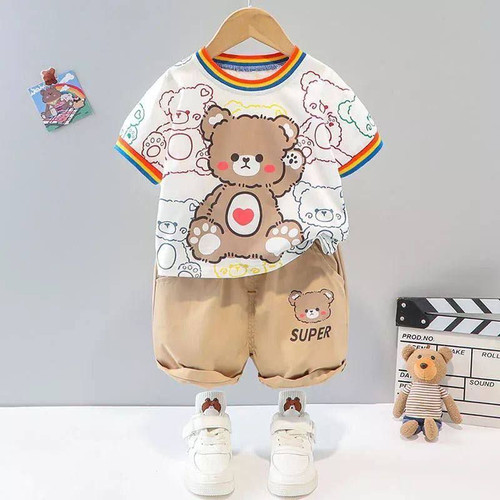 ست جذاب و بامزه وارداتی تیشرت و شلوارک تدی 🐻