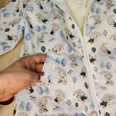 سویشرت داخل خز با طرح خرگوش و بادکنک آبی