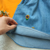 ست دخترونه بلوز و دامن جین آفتابگردون 🌻