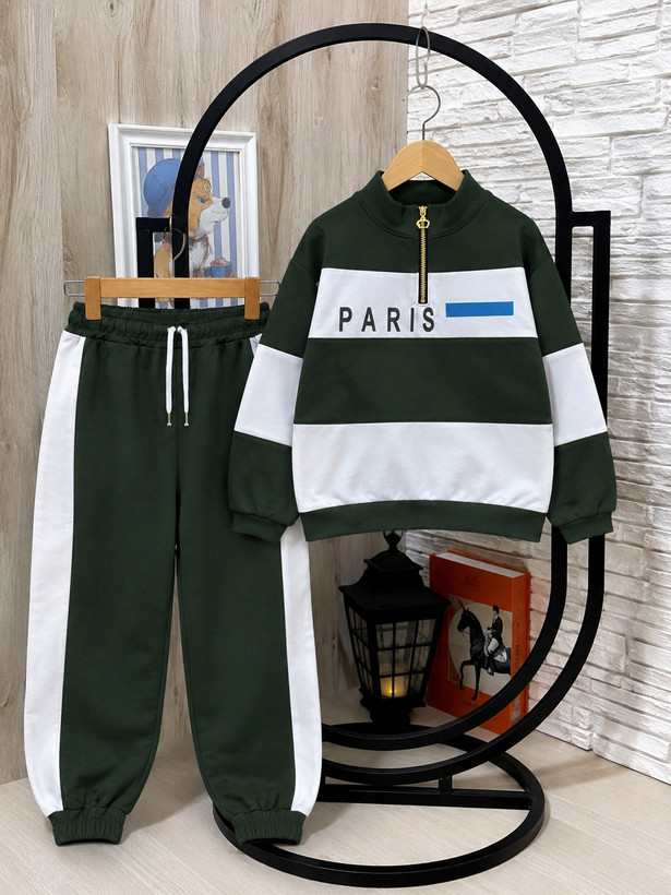 ست بلوز و شلوار پسرونه سایزبزرگ PARIS