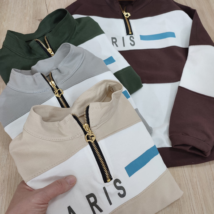 ست بلوز و شلوار پسرونه سایزبزرگ PARIS
