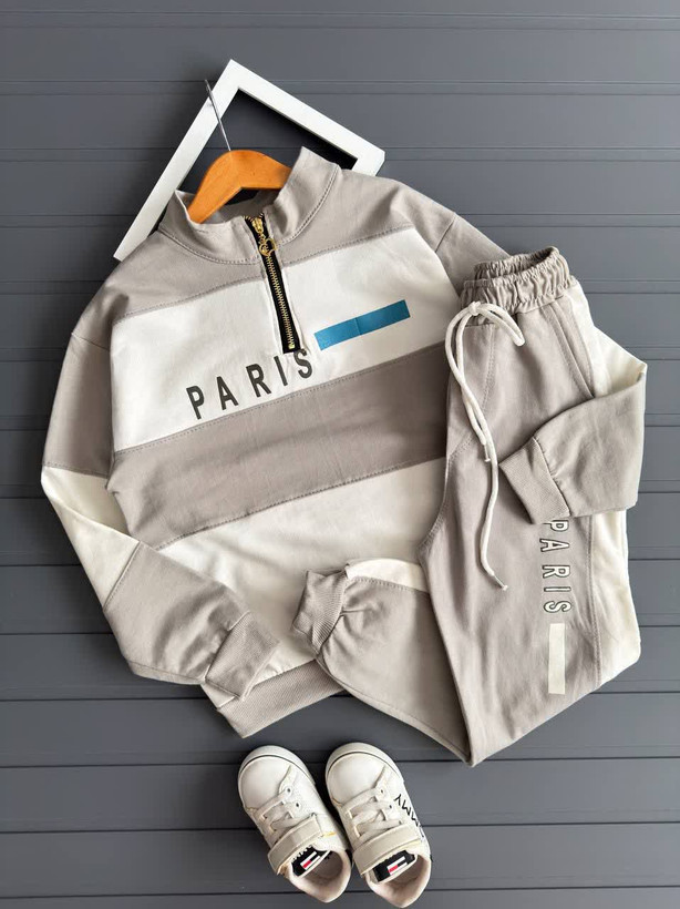 ست بلوز و شلوار پسرونه سایزبزرگ PARIS