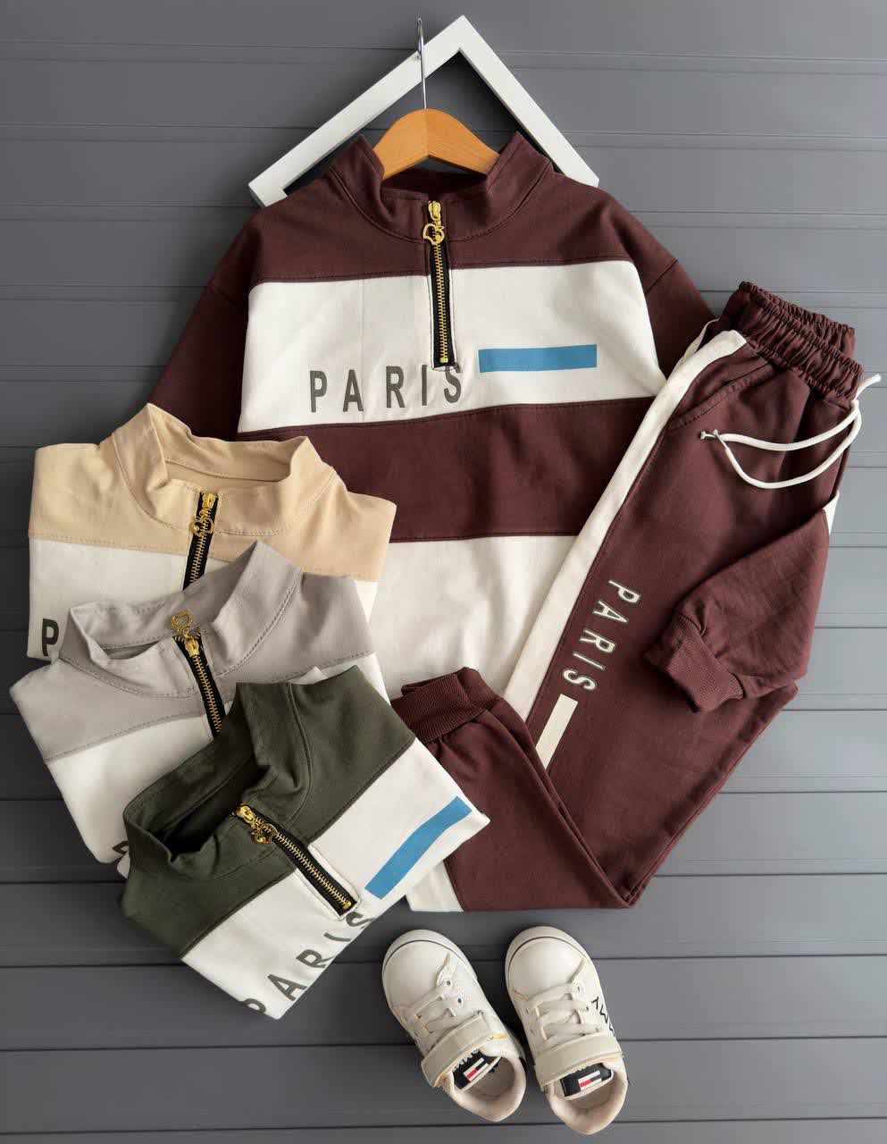 ست بلوز و شلوار پسرونه سایزبزرگ PARIS